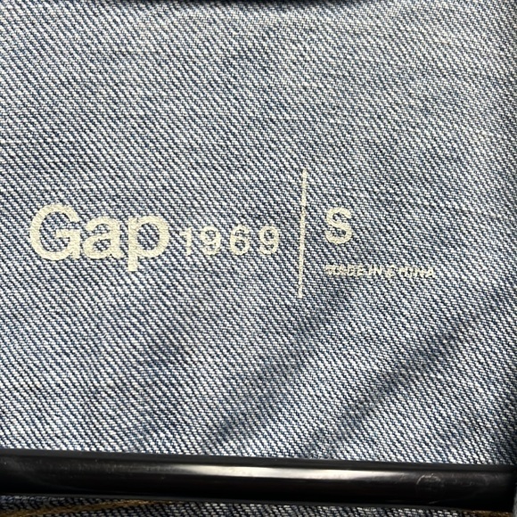 GAP Y2K 1969 cropped indigo wash full Zip Up Denim Jacket small - Picture 4 of 6